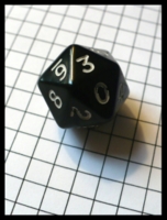 Dice : Dice - 20D - Black With White Numerals